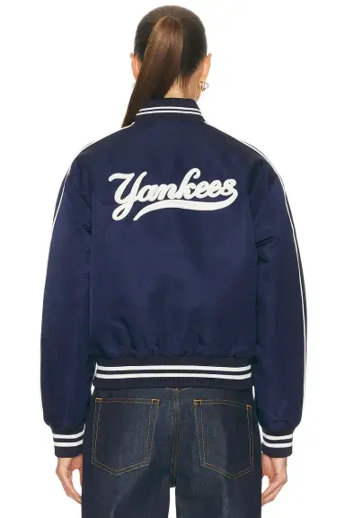 Sporty & Rich Yankees Curve Nylon Varsity Jacket | Thumbnail 4
