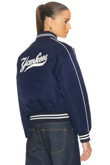 Sporty & Rich Yankees Curve Nylon Varsity Jacket | Thumbnail 5