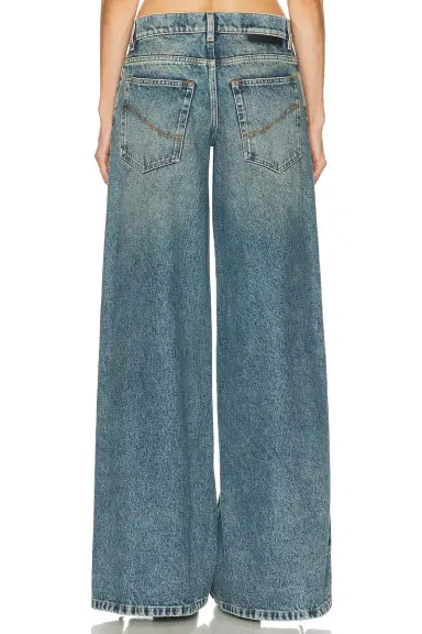 Stella McCartney Laced Denim Wide Leg | Thumbnail 4 Stella McCartney Laced Denim Wide Leg | Thumbnail 4