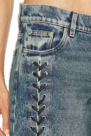 Stella McCartney Laced Denim Wide Leg | Thumbnail 6 Stella McCartney Laced Denim Wide Leg | Thumbnail 6