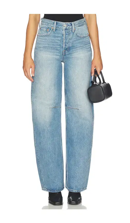 Pistola Sydney High Rise Bowed Wide Jeans