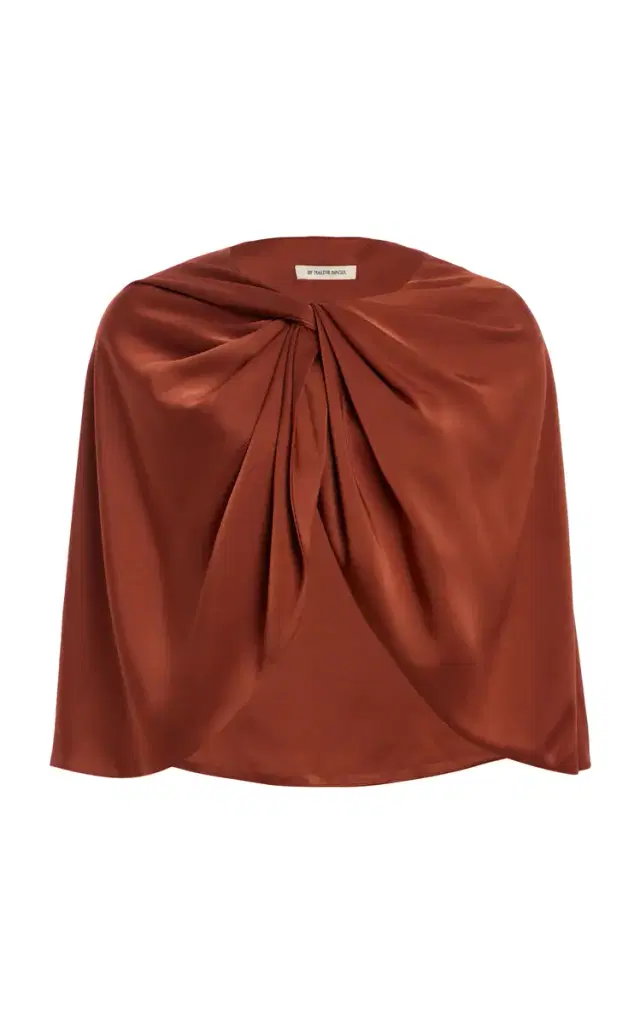 By Malene Birger Pinlos Draped Satin Cape