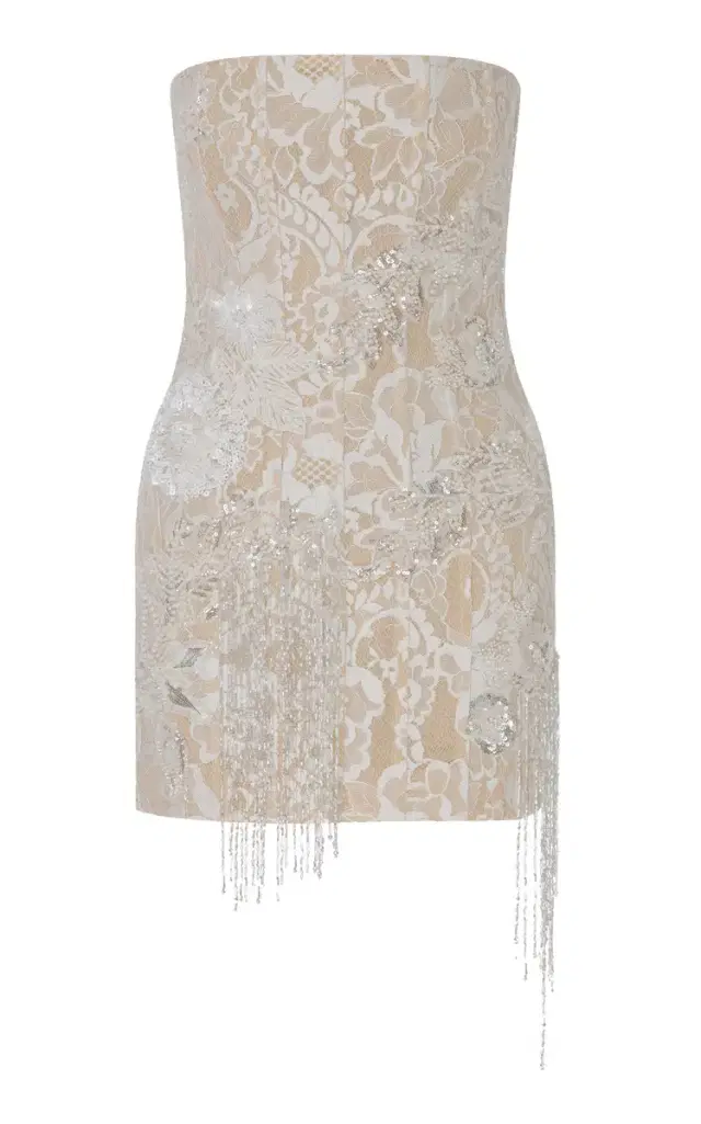 ILA THE BRAND Skye Embellished Lace Mini Dress