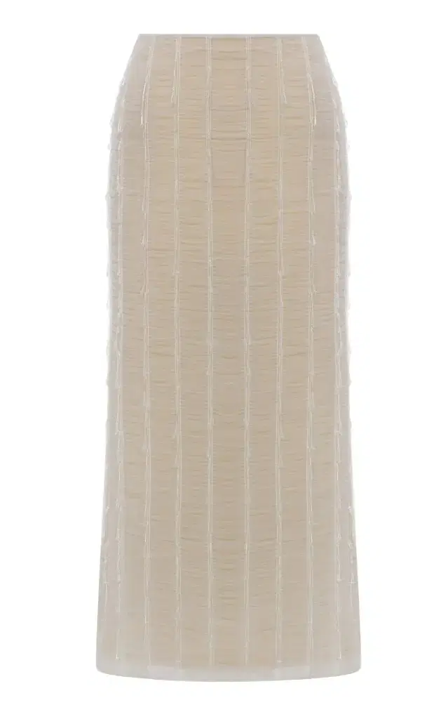 ILA THE BRAND Exclusive Jolie Hand-Embellished Tulle Midi Skirt
