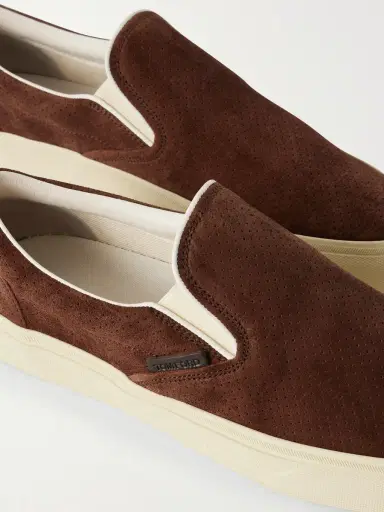 Tom Ford Perforated Suede Slip-On Sneakers - Men | Thumbnail 5 Tom Ford Perforated Suede Slip-On Sneakers - Men | Thumbnail 5