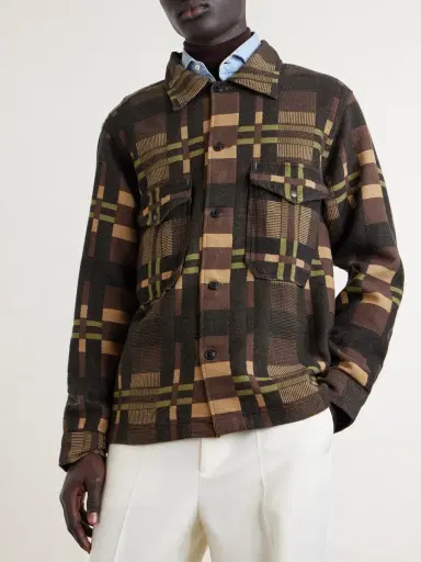 RRL Checked Cotton-Jacquard Overshirt - Men | Thumbnail 3