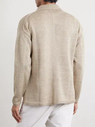 Inis Meáin Linen Cardigan - Men | Thumbnail 4 Inis Meáin Linen Cardigan - Men | Thumbnail 4