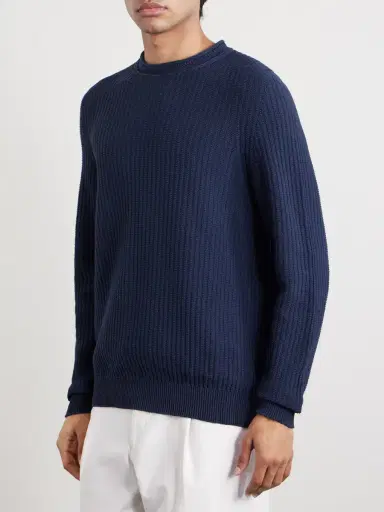 Inis Meáin Moss Ribbed Linen and Cotton-Blend Sweater - Men | Thumbnail 3 Inis Meáin Moss Ribbed Linen and Cotton-Blend Sweater - Men | Thumbnail 3
