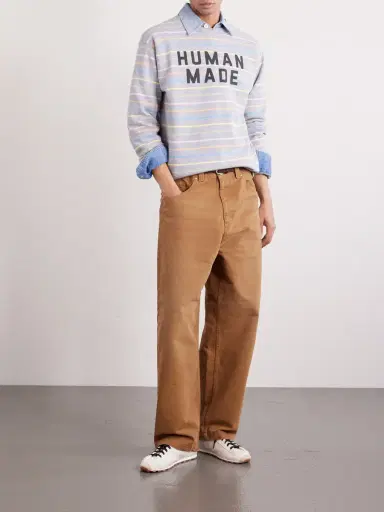 Human Made Logo-Print Striped Cotton-Jersey Sweatshirt - Men | Thumbnail 2 Human Made Logo-Print Striped Cotton-Jersey Sweatshirt - Men | Thumbnail 2