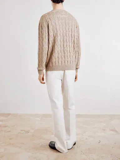 Zegna Cable-Knit Linen, Cashmere and Silk-Blend Sweater - Men | Thumbnail 4 Zegna Cable-Knit Linen, Cashmere and Silk-Blend Sweater - Men | Thumbnail 4