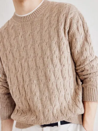Zegna Cable-Knit Linen, Cashmere and Silk-Blend Sweater - Men | Thumbnail 5 Zegna Cable-Knit Linen, Cashmere and Silk-Blend Sweater - Men | Thumbnail 5