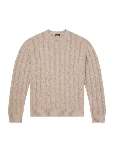 Zegna Cable-Knit Linen, Cashmere and Silk-Blend Sweater - Men | Thumbnail 1 Zegna Cable-Knit Linen, Cashmere and Silk-Blend Sweater - Men | Thumbnail 1