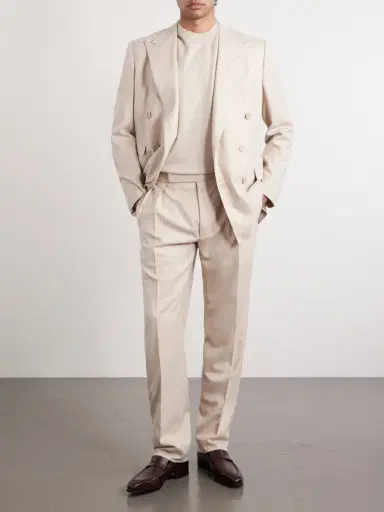 Ralph Lauren Purple Label Straight-Leg Pleated Wool-Flannel Trousers - Men | Thumbnail 2 Ralph Lauren Purple Label Straight-Leg Pleated Wool-Flannel Trousers - Men | Thumbnail 2