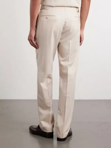 Ralph Lauren Purple Label Straight-Leg Pleated Wool-Flannel Trousers - Men | Thumbnail 4 Ralph Lauren Purple Label Straight-Leg Pleated Wool-Flannel Trousers - Men | Thumbnail 4