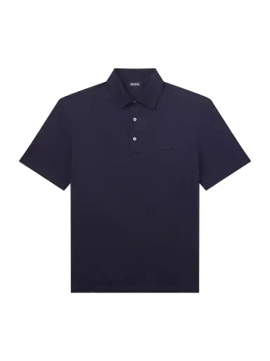 Zegna Knitted Cotton-Piqué Polo Shirt - Men | Thumbnail 1 Zegna Knitted Cotton-Piqué Polo Shirt - Men | Thumbnail 1
