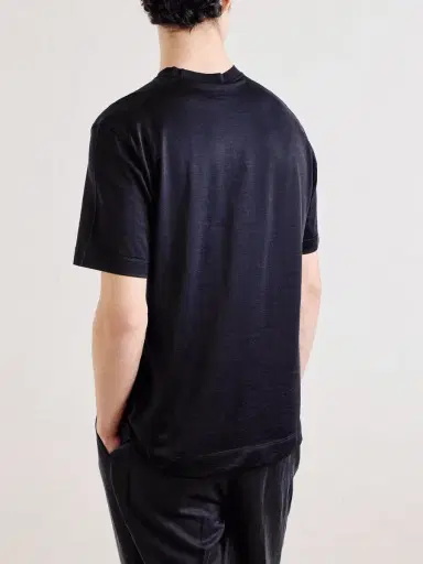 Zegna Cotton and Silk-Blend Jersey T-Shirt - Men | Thumbnail 4