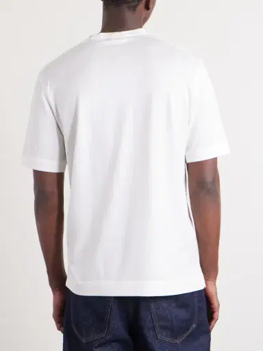Zegna Cotton and Silk-Blend Jersey T-Shirt - Men | Thumbnail 4