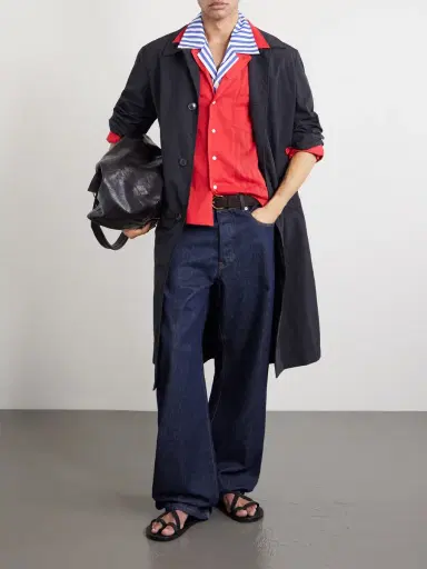 BODE Camp-Collar Embroidered Cotton-Voile Shirt - Men | Thumbnail 2