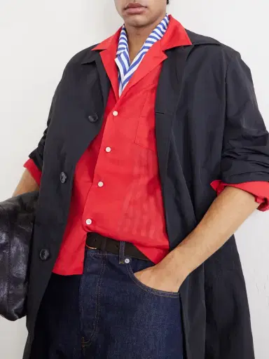 BODE Camp-Collar Embroidered Cotton-Voile Shirt - Men | Thumbnail 5