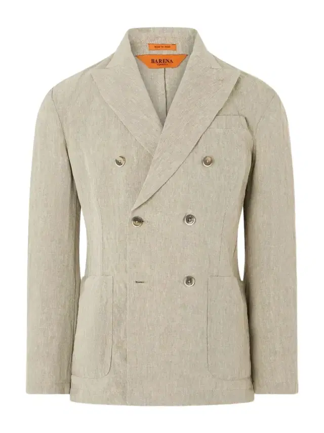 Barena Siroco Marte Double-Breasted Linen Suit Jacket - Men