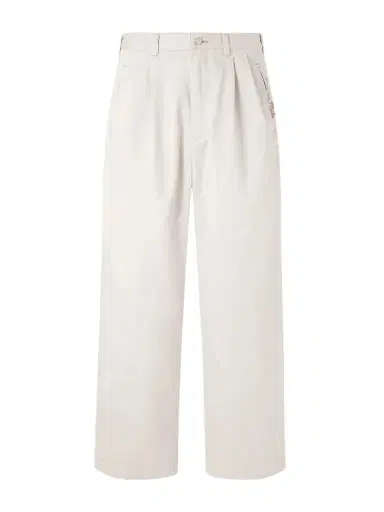 Human Made Wide-Leg Logo-Embroidered Pleated Cotton-Twill Chinos - Men | Thumbnail 1