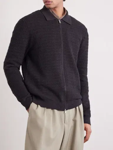 NN07 Gustav 60016 Organic Cotton Zip-Up Cardigan - Men | Thumbnail 3
