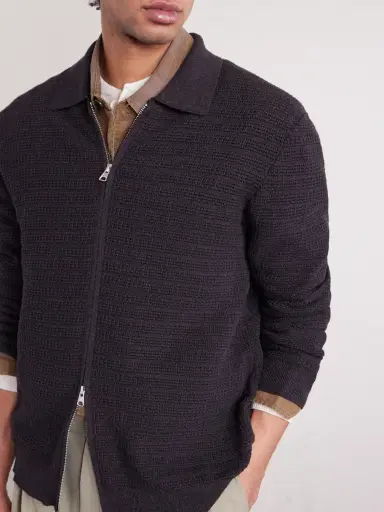 NN07 Gustav 60016 Organic Cotton Zip-Up Cardigan - Men | Thumbnail 5