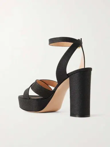 Gianvito Rossi Sabrina Haiti 70 Raffia Platform Sandals | Thumbnail 3