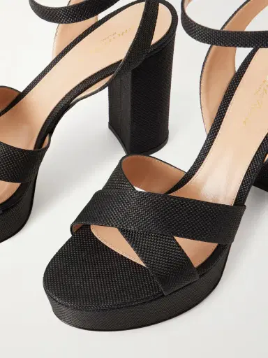 Gianvito Rossi Sabrina Haiti 70 Raffia Platform Sandals | Thumbnail 5