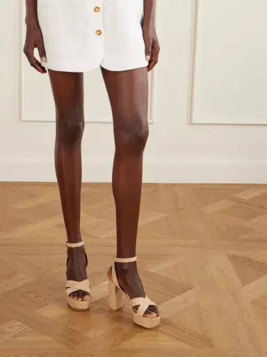 Gianvito Rossi Sabrina Haiti 70 Raffia Platform Sandals | Thumbnail 2