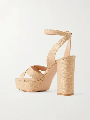 Gianvito Rossi Sabrina Haiti 70 Raffia Platform Sandals | Thumbnail 3