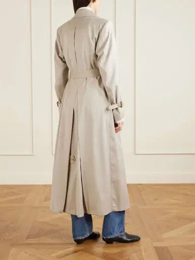 Giuliva Heritage Camilla Double-breasted Belted Herringbone Wool And Silk-blend Trench Coat | Thumbnail 4 Giuliva Heritage Camilla Double-breasted Belted Herringbone Wool And Silk-blend Trench Coat | Thumbnail 4