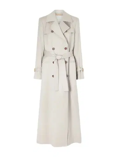 Giuliva Heritage Camilla Double-breasted Belted Herringbone Wool And Silk-blend Trench Coat | Thumbnail 1 Giuliva Heritage Camilla Double-breasted Belted Herringbone Wool And Silk-blend Trench Coat | Thumbnail 1