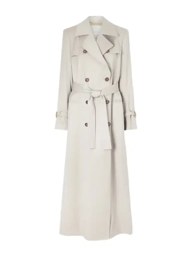 Camilla Double-breasted Belted Herringbone Wool And Silk-blend Trench Coat