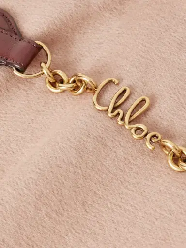 Chloé Fringed Embellished Leather-trimmed Wool Scarf | Thumbnail 4 Chloé Fringed Embellished Leather-trimmed Wool Scarf | Thumbnail 4