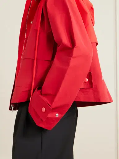 Staud Alta Hooded Two-tone Cotton-blend Jacket | Thumbnail 5 Staud Alta Hooded Two-tone Cotton-blend Jacket | Thumbnail 5