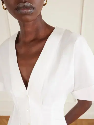 Staud Elle Pleated Cotton-blend Poplin Blouse | Thumbnail 5 Staud Elle Pleated Cotton-blend Poplin Blouse | Thumbnail 5