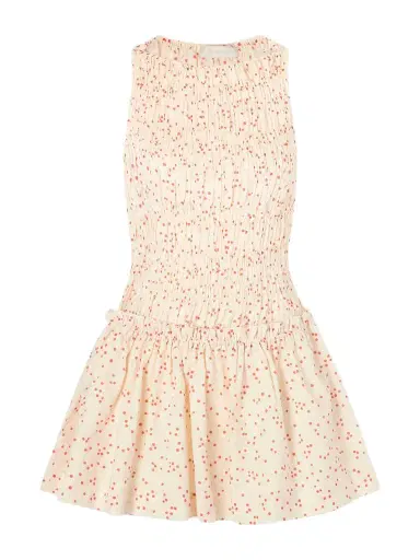 Faithfull Gala Smocked Polka-dot Cotton-voile Mini Dress | Thumbnail 1