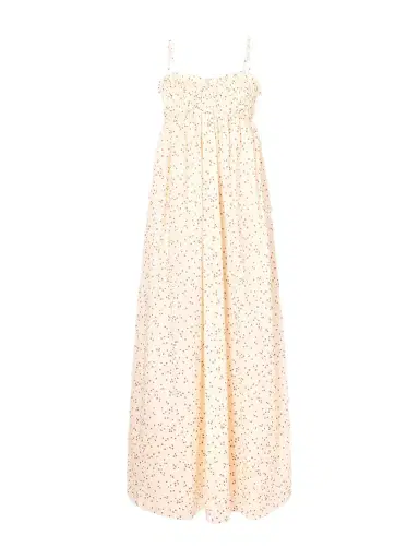 Faithfull Presa Shirred Ruffled Polka-dot Cotton-voile Maxi Dress | Thumbnail 1