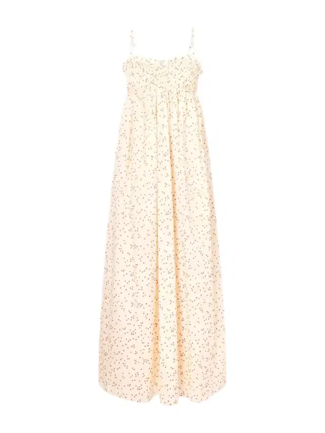 Presa Shirred Ruffled Polka-dot Cotton-voile Maxi Dress