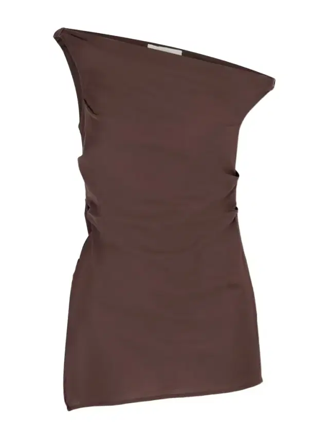 Cosima Asymmetric Gathered Cotton-poplin Top