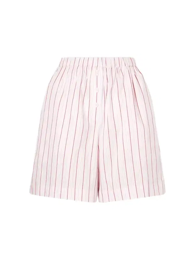 Angelo Striped Cotton-poplin Shorts