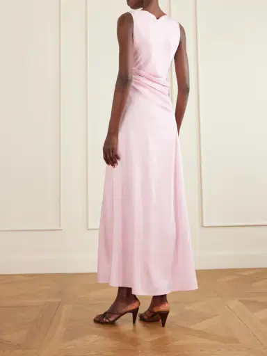 Simkhai Melaney Draped Gathered Satin Gown | Thumbnail 3