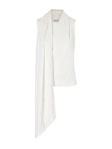 AMI PARIS Scarf-detailed Jersey Top | Thumbnail 1 AMI PARIS Scarf-detailed Jersey Top | Thumbnail 1
