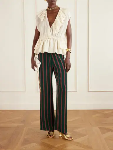 Dries Van Noten Ruffled Gathered Ramie Top | Thumbnail 2 Dries Van Noten Ruffled Gathered Ramie Top | Thumbnail 2
