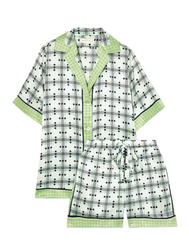 Zelda Printed Silk-satin Pajamas