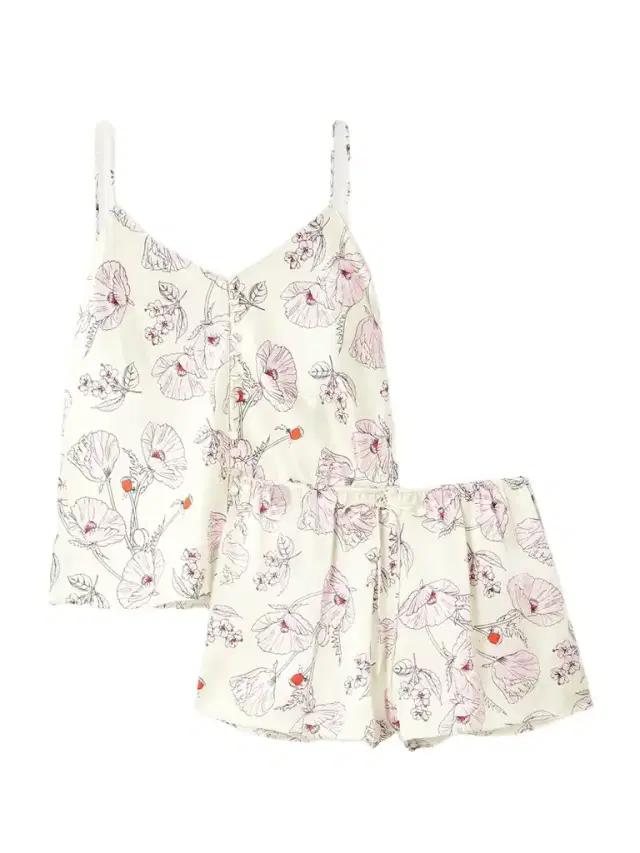 Etta Printed Silk-satin Pajamas