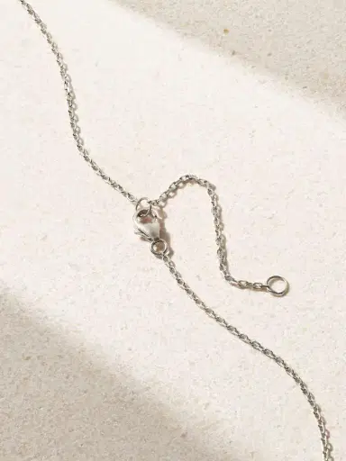 L’Atelier Nawbar Single Atom 18-karat White Gold, Enamel And Diamond Necklace | Thumbnail 3 L’Atelier Nawbar Single Atom 18-karat White Gold, Enamel And Diamond Necklace | Thumbnail 3