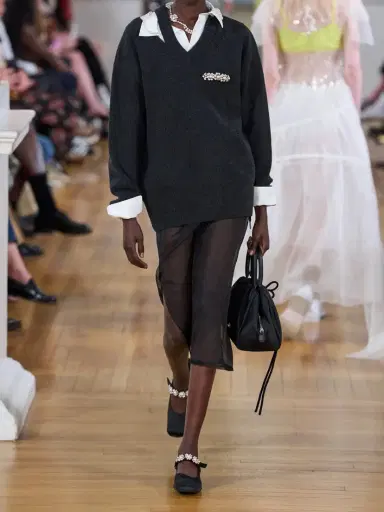 Simone Rocha Embellished Cut-out Wool-blend Sweater | Thumbnail 5 Simone Rocha Embellished Cut-out Wool-blend Sweater | Thumbnail 5