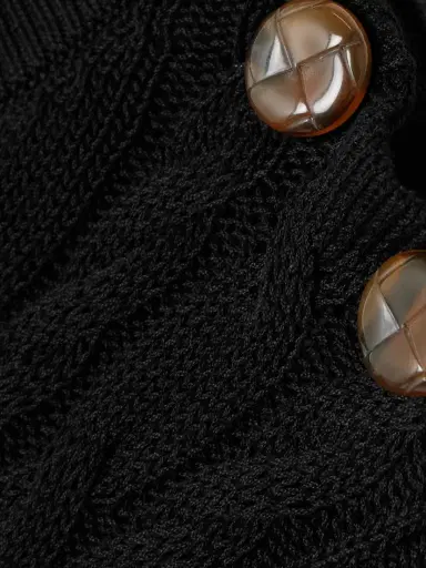 Blazé Milano Button-embellished Cable-knit Cotton Sweater | Thumbnail 4 Blazé Milano Button-embellished Cable-knit Cotton Sweater | Thumbnail 4